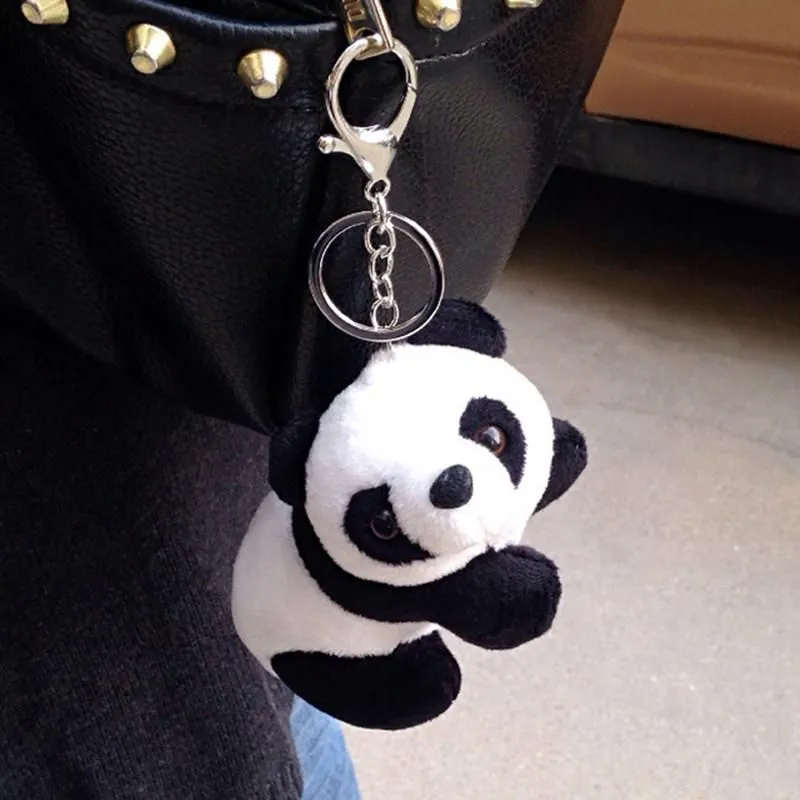 Toys Cartoon Plush Cute Panda Keychain India Uk Bulk Keyring Key Holder Car Key Chains Men Women Souvenir Birthday Gift Chaveiro