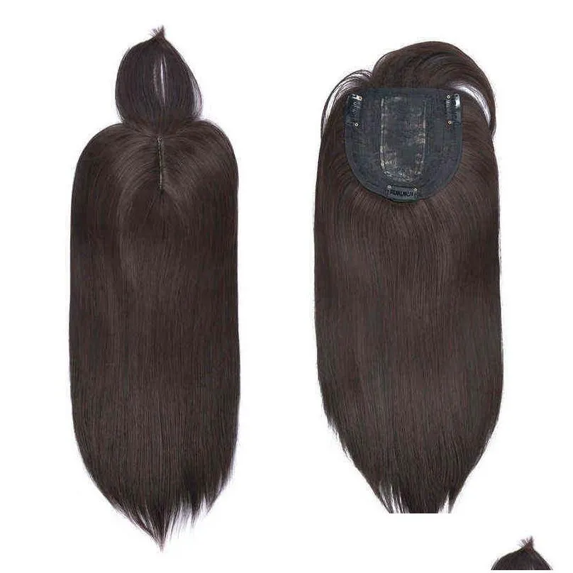 Women Ombre Hair Extension Clip with Bang Long Straight Synthetic Hair Piece High Temperature Fiber 2101084438585