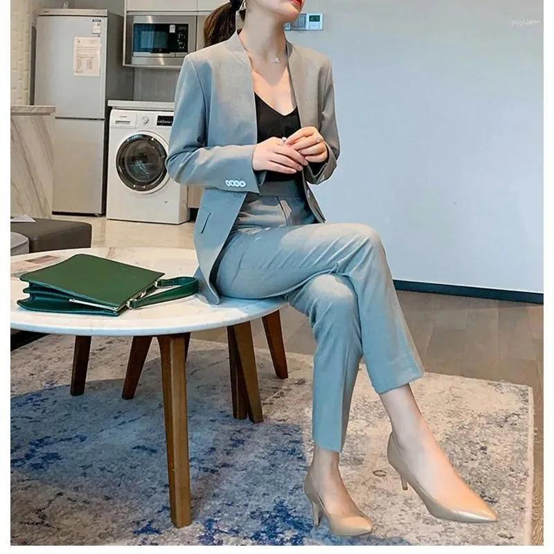 Work Dresses Small And Slim Fashionable Stylish With A High Sense Of Elegance. Suit Set Two Pieces Female Commuting Outerwear