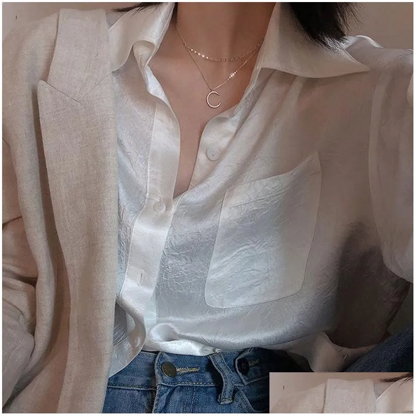 Pendant Necklaces Korean Fashion Mti-Layer Moon Star Mtilayer Clavicle Necklace Women Gold Elegant Jewelry Wholesale Drop Delivery Pen Dhwg2