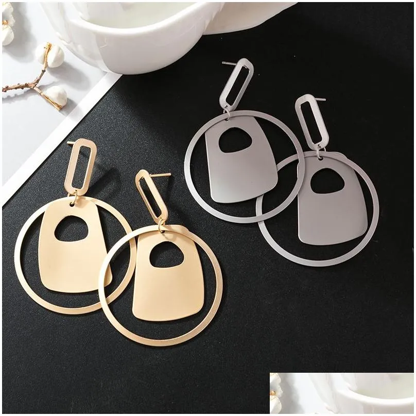 Hoop & Huggie Isang 2021 Fashion Sier Gold Earrings American European Womens Statement Earring Jewelry Gifts Ie0527 Drop Delivery Dhep8