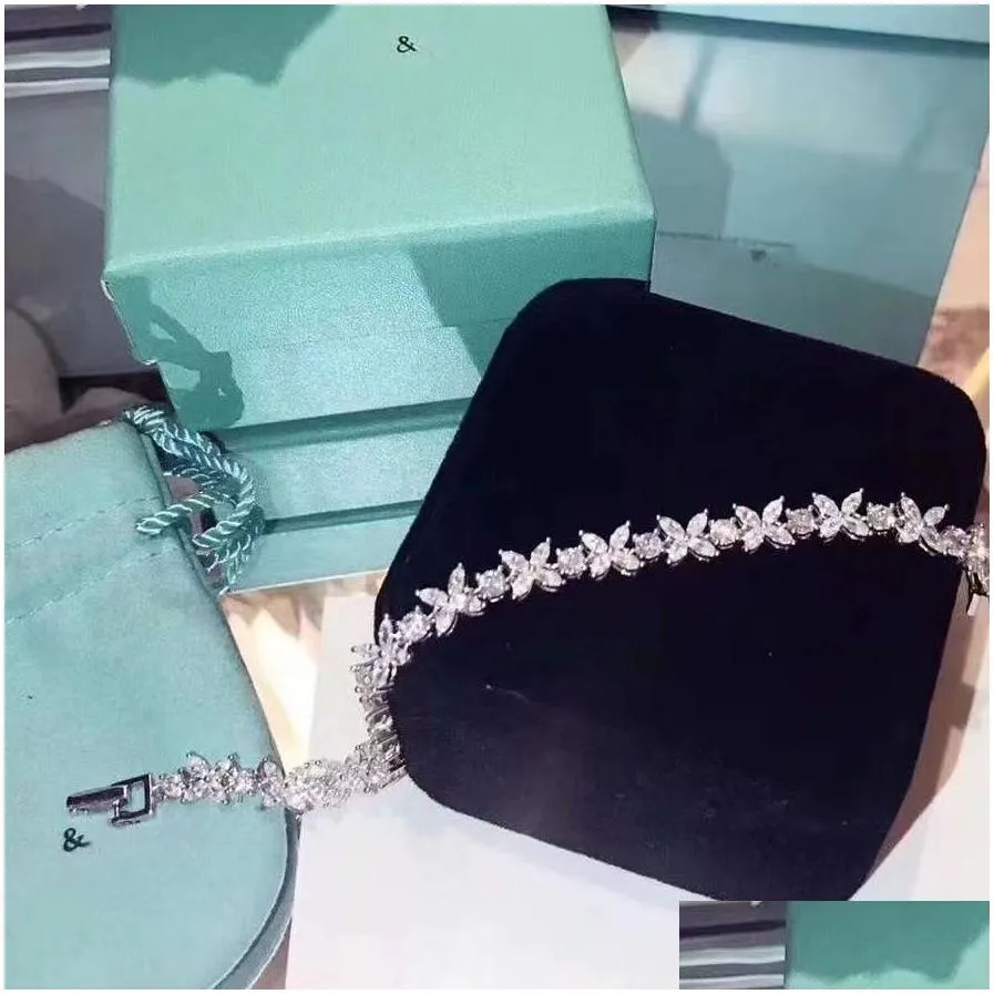 Tennis S Designers Bracelets For Women Charm Bracelet Trendy Fashion Elegant String Of Beads Party Diamond Jewelry Birthday Good Drop Otqn8