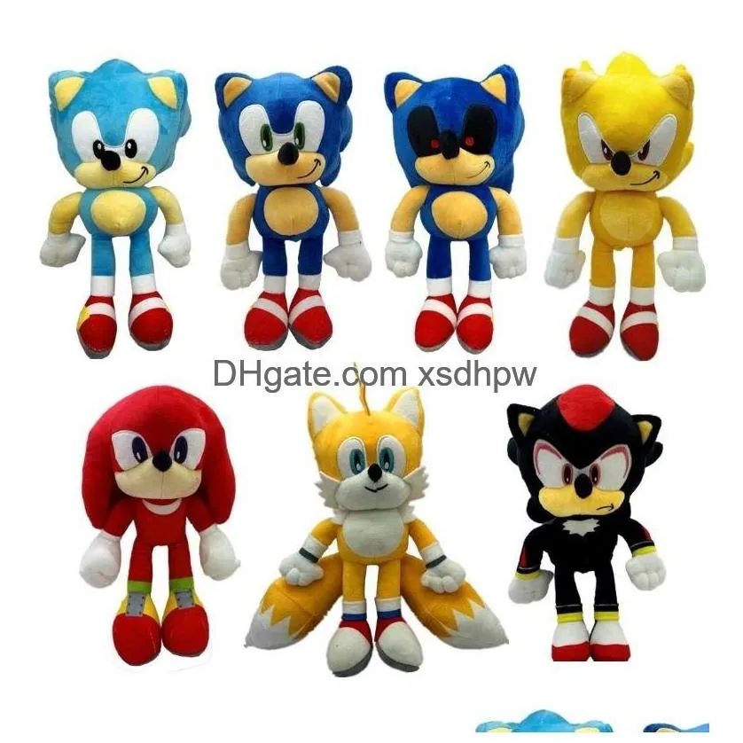 wholesale anime 25-45cm sonic hedgehog plush toy childrens play companion cute backpack holiday gift