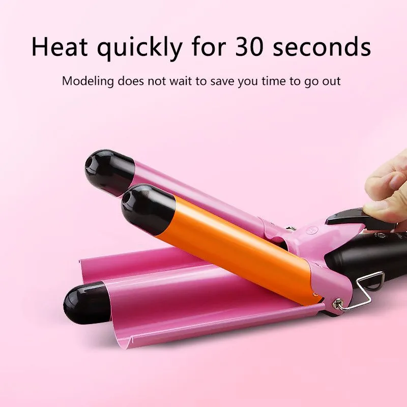 110-220V Professional Ceramic Curling Irons Triple Barrel Hair Curler Waver Egg Rolling Styling Tools Styler Wand Curl Iron Rizador De Pelo Con Forma De