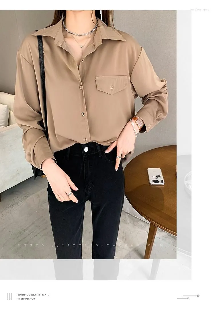 Women`s Blouses White Shirt Women`s Early Spring 2023 Design Sense Niche Tops Loose Stacking Workplace Temperament Bottoming