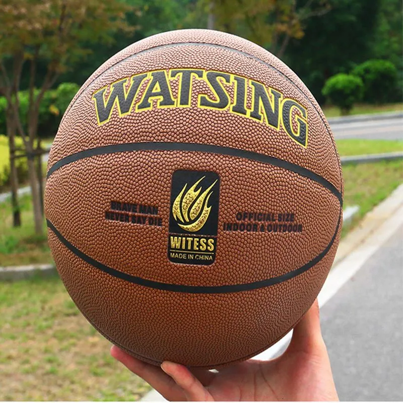 Balls WITESS China High Quality Basketball Ball Official Size 7 PU Leather Outdoor Indoor Match Training Men Women 230811