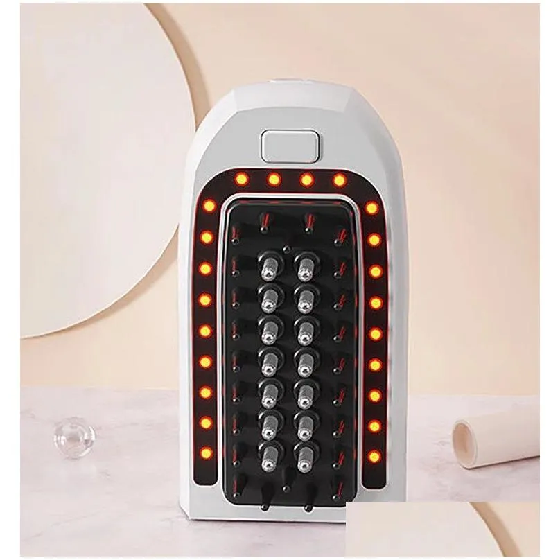 red light therapy hair brush potherapy massager comb for scalp oil applicator hairbrush with dispenser3167637