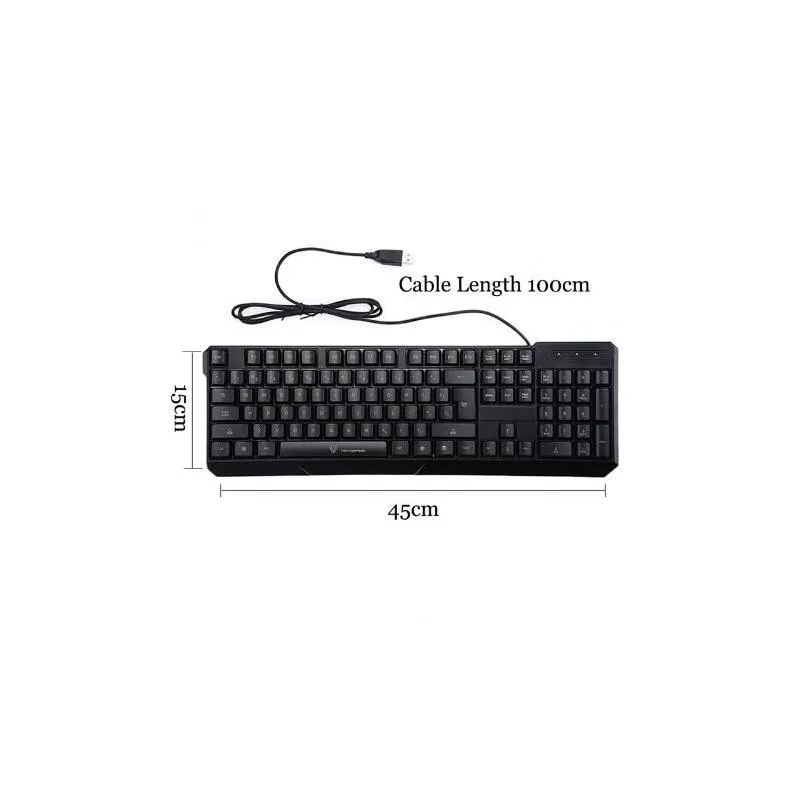 USB Wired Gamer Gaming Keyboard K70 Ergonomic 7 LED Colorful Backlight Powered for Desktop Laptop Teclado Gamer253Z9199104