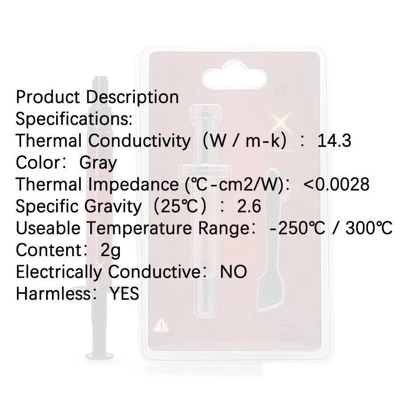 Fans Coolings Thermalright TFX Thermal Paste 143W For Computer PC Desktop Laptop Notebook CPU GPU Cooler Heat Conductive Greas4670121