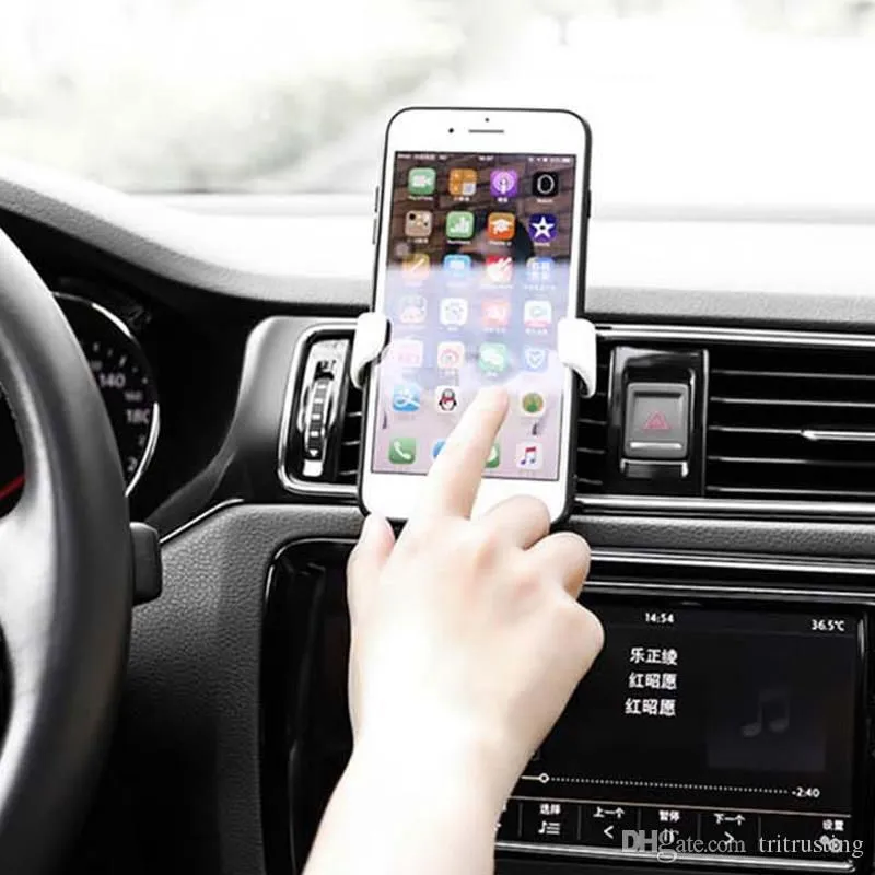 Gravity Car Holder For Phone in Car Air Vent Clip Mount No Magnetic Mobile Phone Holder Cell Stand Support For smartphones MQ50