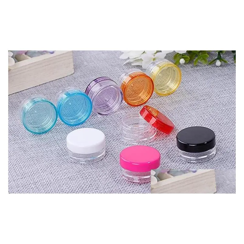 Storage Bottles & Jars 3G Cream Container Mini Cosmetic Empty Jar Pot Eyeshadow Makeup Face Portable Refillable Drop Delivery Home Gar Dhg7F