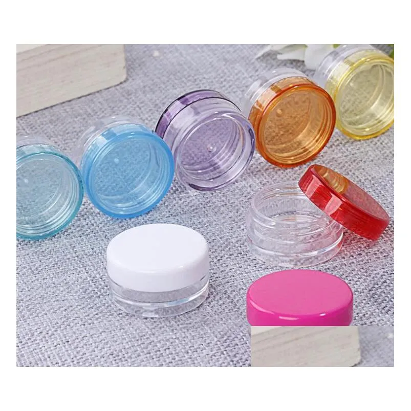 Storage Bottles & Jars 3G Cream Container Mini Cosmetic Empty Jar Pot Eyeshadow Makeup Face Portable Refillable Drop Delivery Home Gar Dhg7F