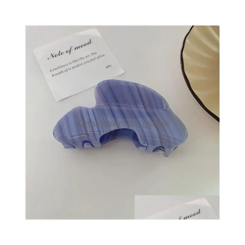 Clamps Korean New Fashion 9.5Cm Geometric Cloud Hair Clip Claw Simple Retro Acetic Acid Shark Accessories For Drop Delivery Dhgarden Dhbh8