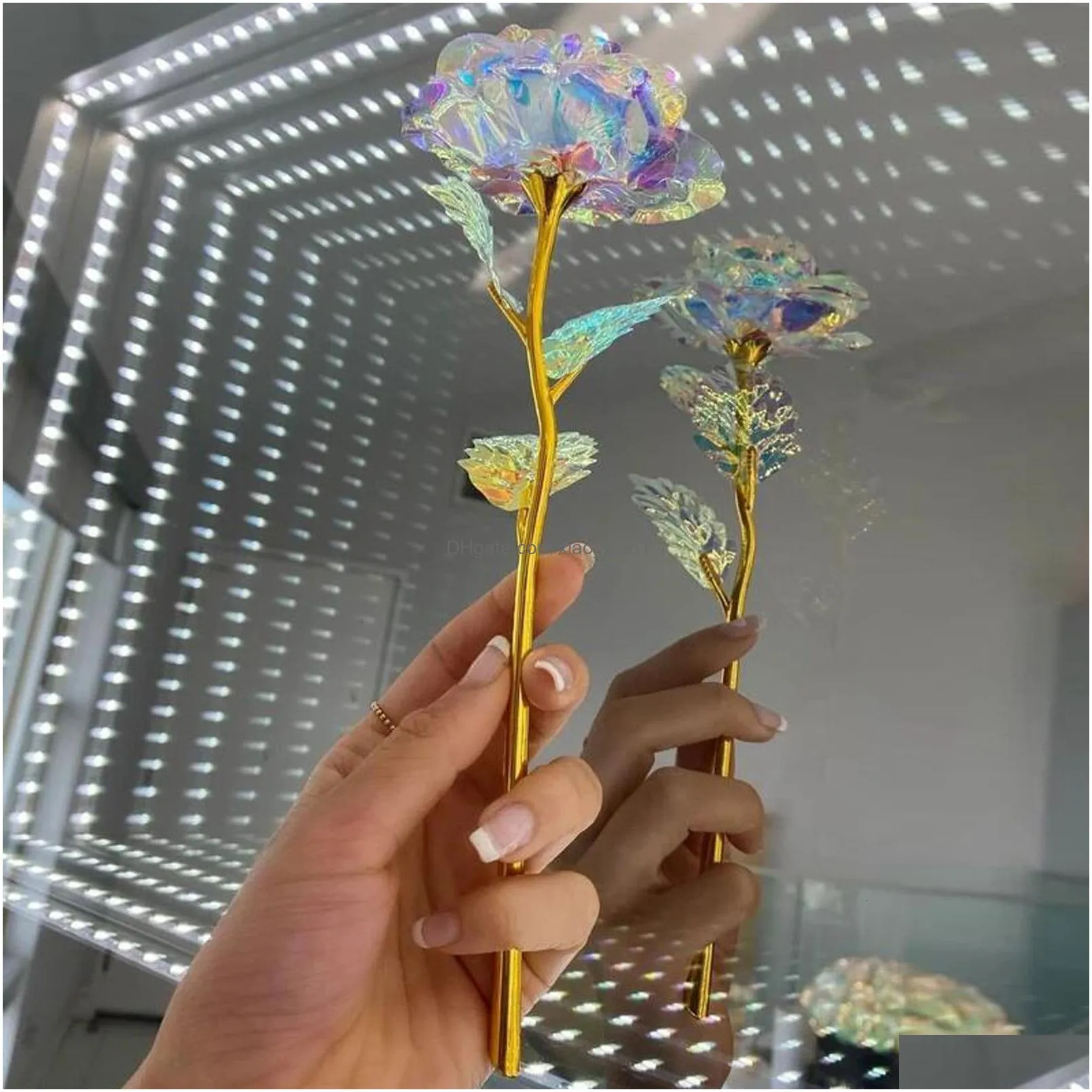 faux floral greenery 10pcs colorful galaxy artificial rose flowers bouquet for home wedding decoration indoor gift valentines day