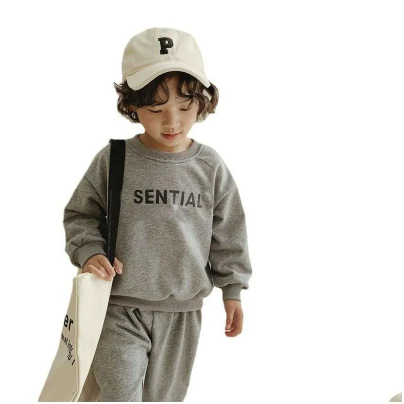 Spring Autumn Baby Clothing Sets Casual Sportswear Kids Designers Clothes Toddler Boys Girls Outfit Cotton Children Clothes
