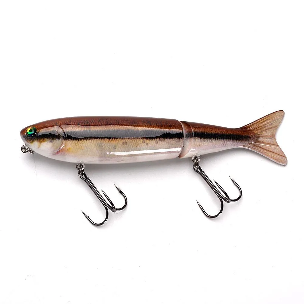 Lipless Simulation Fish Floating Popper Musky fishing lure 127cm 21g 6colors 2 Sections bass Hard bait Split Tail fish