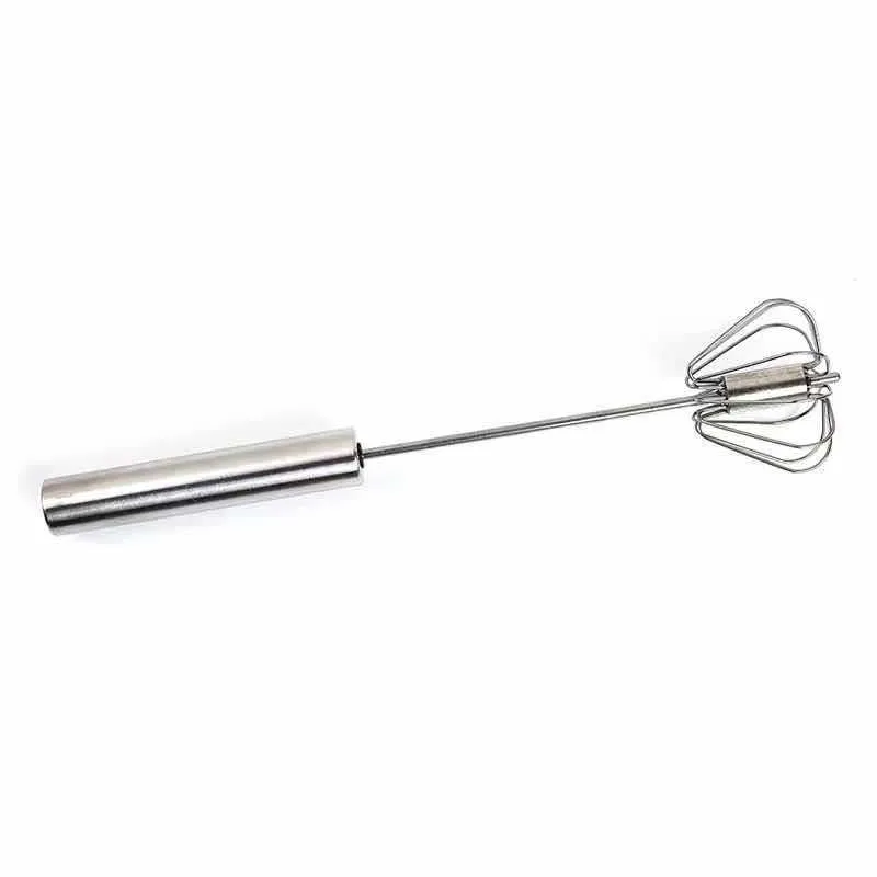 Kitchen Stainless Steel Whisk Egg Beater Creamery Semi-automatic Rotary Whisk Creamy Egg Hand Blender Mixer Household Tools YFA1964