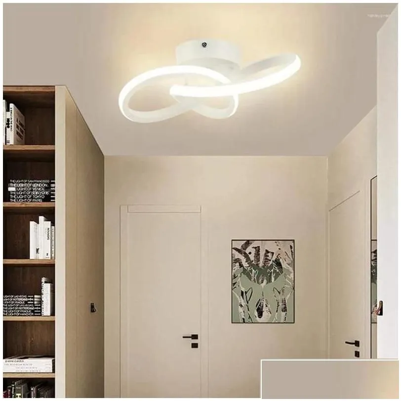 Ceiling Lights Spiral Design Modern Led Light 3000K-6000K Lighting Fixtures Hallway For Bedroom Living Room Drop Delivery Indoor Dhq2 Dhpz0