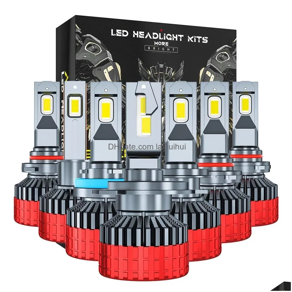 car headlight 110w h4 led h7 h1 h11 h8 h3 9005 hb3 9006 hb4 9012 bulb canbus csp 3570 chip 6500k 22000lm 12v auto headlamp