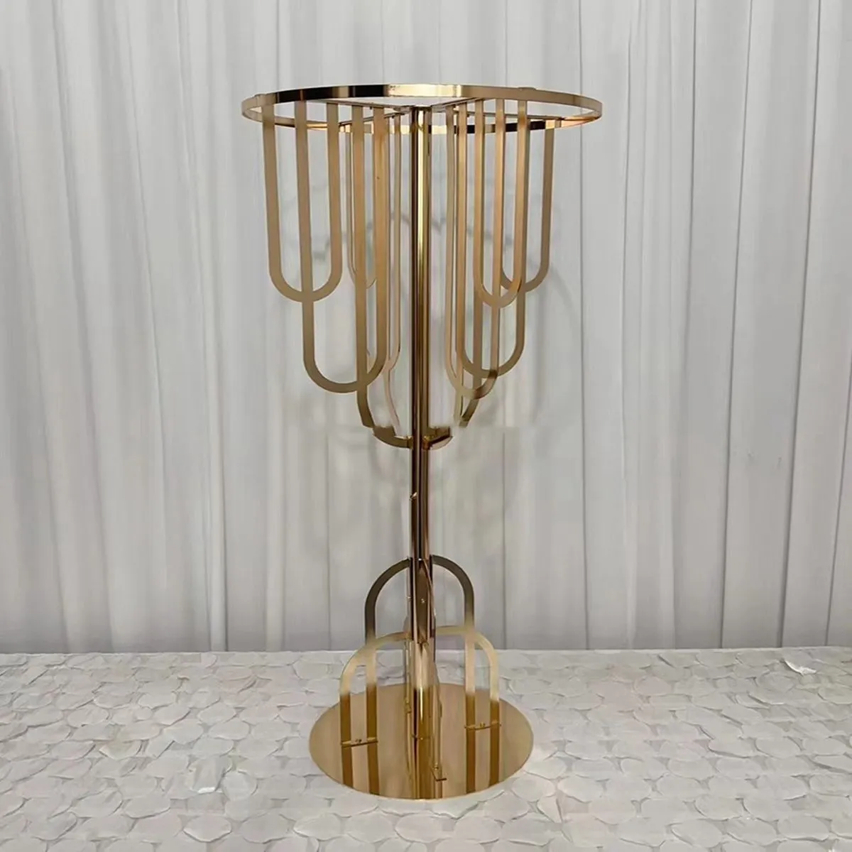 Wedding Supplies Floral Arrangement Stands Metal Flower Holder Gold Centerpieces for Wedding Table centrepieces 709