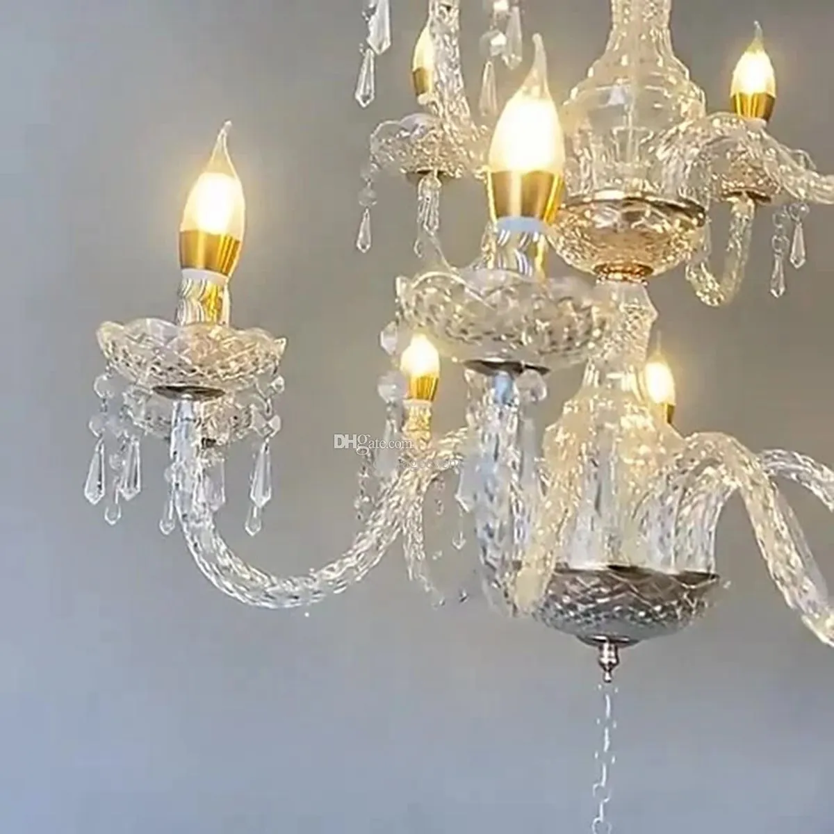 Hotel wedding lamps chandelier cheap new wedding crystal gold chandelier decoration props wrought ceiling decoration 225