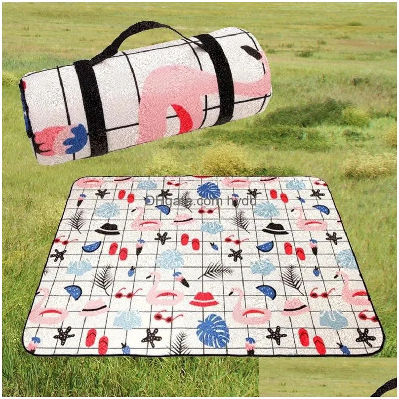 mat 4 sizes folding camping mat wterproof thickened picnic mat beach pad childrens playing mat tent moistureproof sleeping blanket