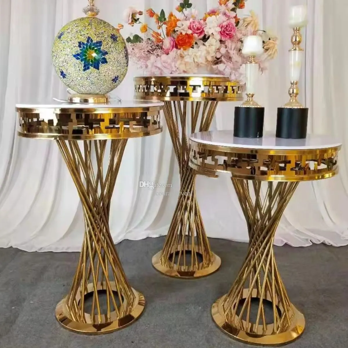 Flower Arrangement Stand Floral Stands Cake Stand for Weddings Pillar Pedestal Column Cylinder Cake Stand Wedding Round Dessert Display Table