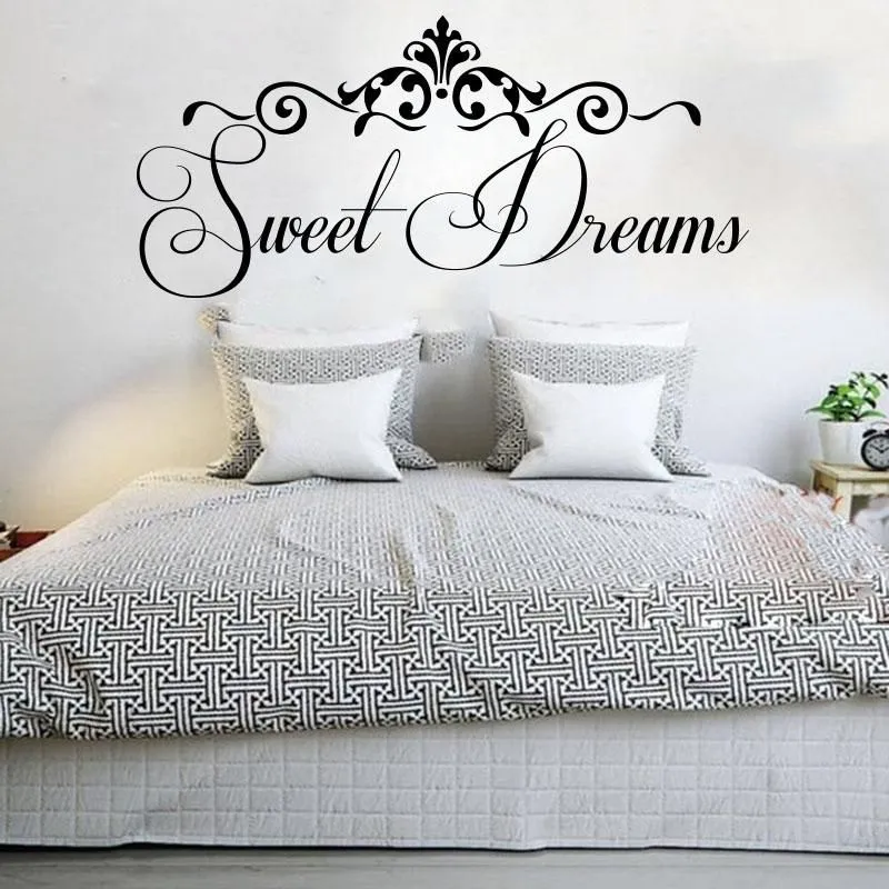 Wall Stickers Large Wedding Sweet Dreams Decal Bedroom Living Room Family Love Couple Quote Sticker Home Decor