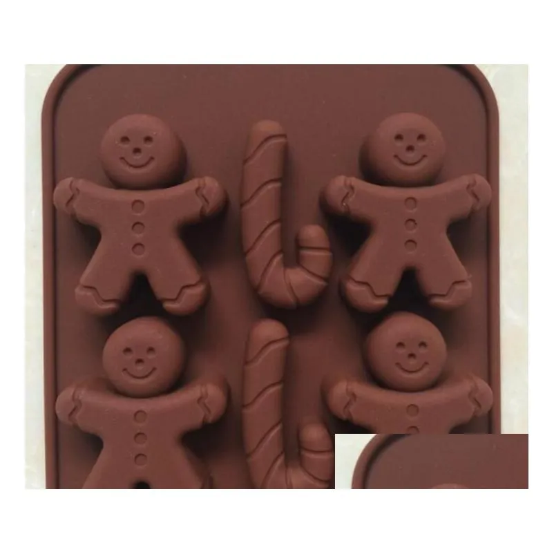 Baking Moulds Christmas Mods Sile Cake Mold Chocolate Molds Tree Wand Sock Snowman Diy Mod Drop Delivery Home Garden Kitchen, Dining B Dh1Ip