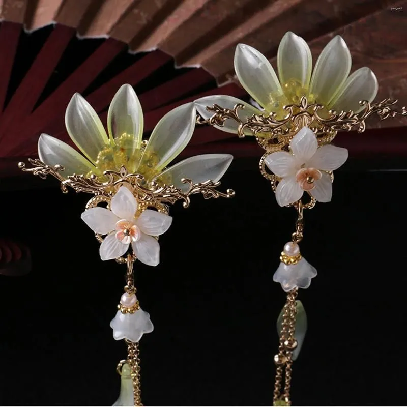 Hair Clips Handmade Hairpins Headgear Ancient Style Hyacinth Chopsticks For Cheongsam Han Clothes Tea Wear Dress