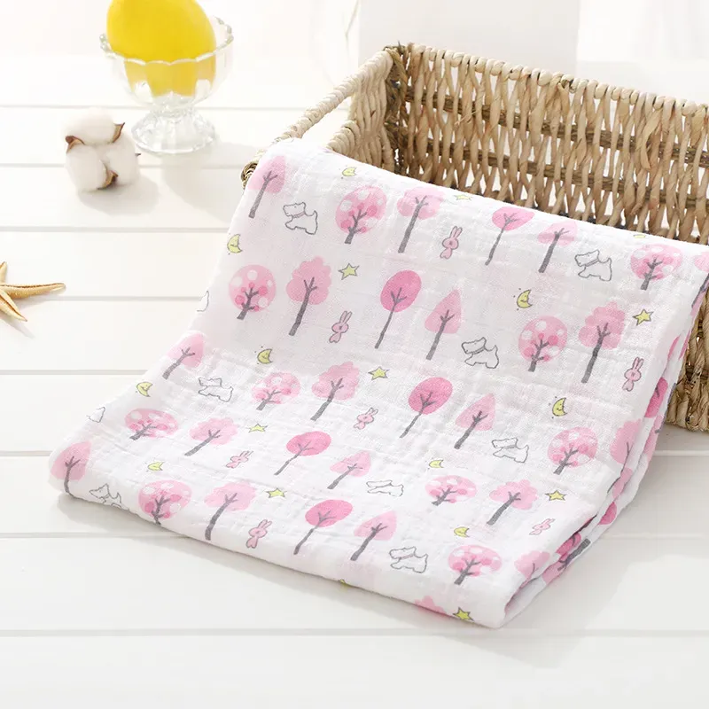 120x110cm Newborn robes Swaddle Blanket Muslin Diaper Baby Blankets Infant Gauze Bath Towel Baby Warp