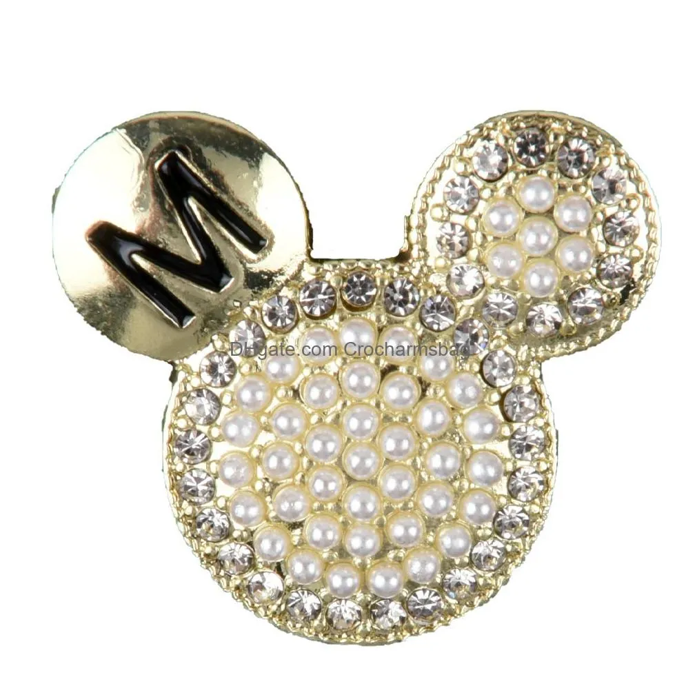 Shoe Parts & Accessories Bling Designer Charms Fit For Decoration Luxury Charm Of Clog Design Metal Pins Drop Delivery Shoes Dho51