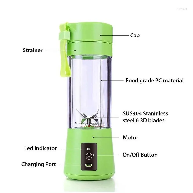 Juicers Portable  Juicer Smoothie Blender Mixer Cup Portatil Licuadora Mini Mixeur Liquidificador Eletrico Espremedores