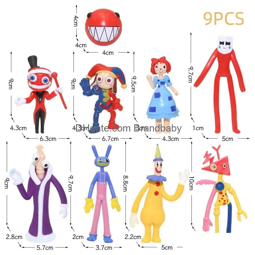 Anime & Manga One Piece Purple Clown Halloween Doll Magical Figurine 6Pcs Model Toy For Kid Cartoon Figure Posse Vintage Drop Delivery Dhxgm