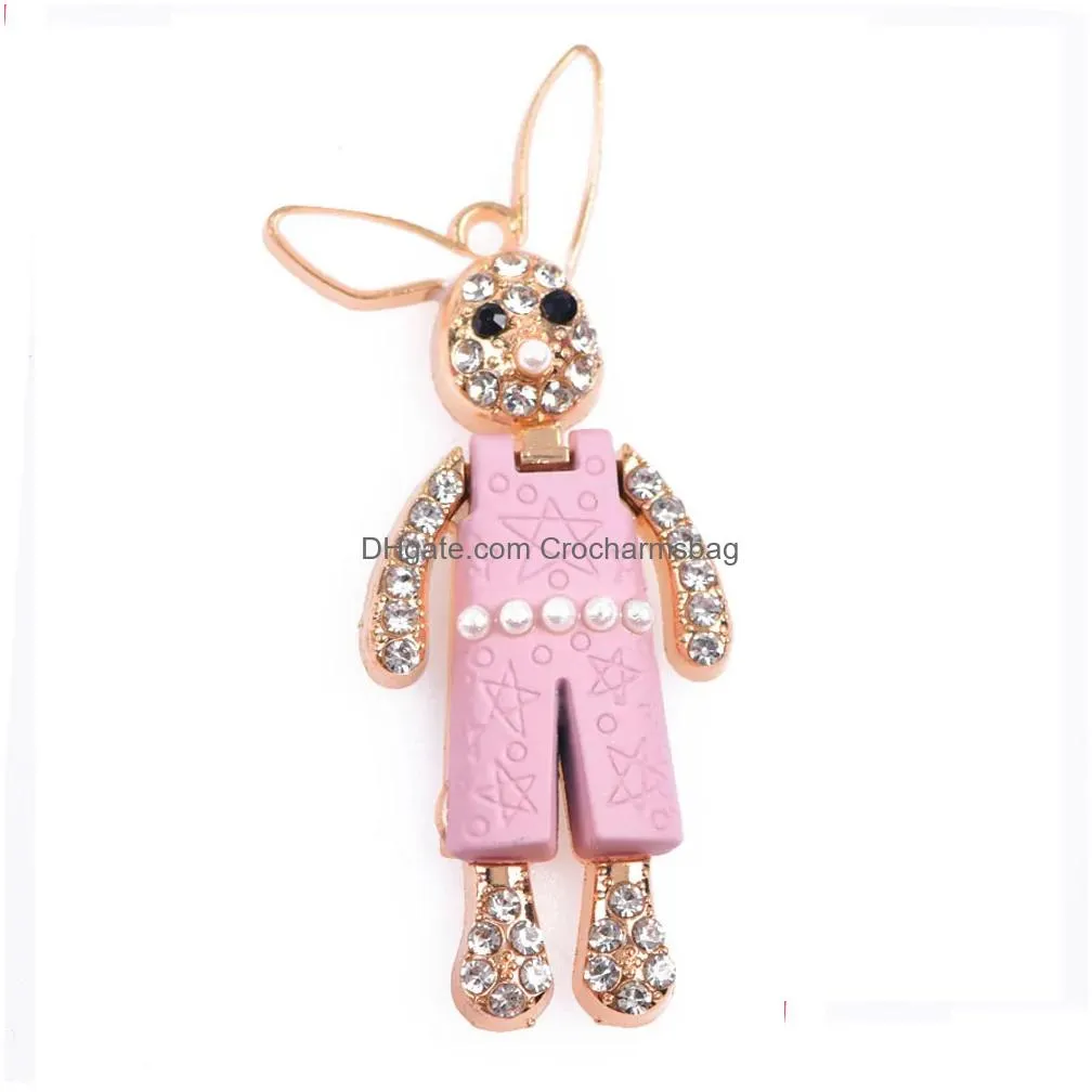 Shoe Parts & Accessories Wholesale Fashion Cute Metal Rabbit Design Bling Designer Charms And Accessary Drop Delivery Shoes Dhubv