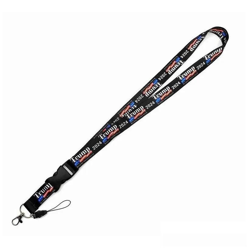 Party Favor Trump Lanyards Keychain Usa Flag Id Badge Holder Key Ring Straps For Mobile Phone Drop Delivery Home Garden Festive Supp