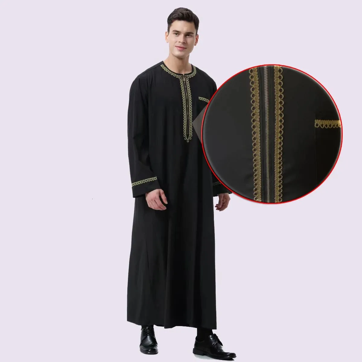 Ethnic Clothing Abaya Muslim Men Clothing Islam Dresses Fashion Kaftan Pakistan Caftan Saudi Arabia Jubba Thobe Moroccan Dubai Musulman Black