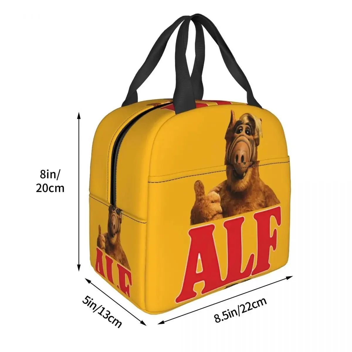 Lines Alf Thumbs Up Lunch Bag Cooler Thermal Insulated Alien Life Form Lunch Box for Women Children School Work Picnic Food Tote Bags