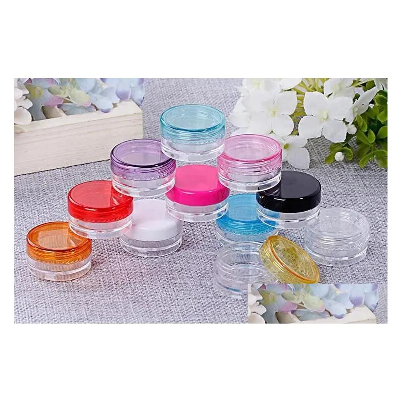 Storage Bottles & Jars 3G Cream Container Mini Cosmetic Empty Jar Pot Eyeshadow Makeup Face Portable Refillable Drop Delivery Home Gar Dhg7F