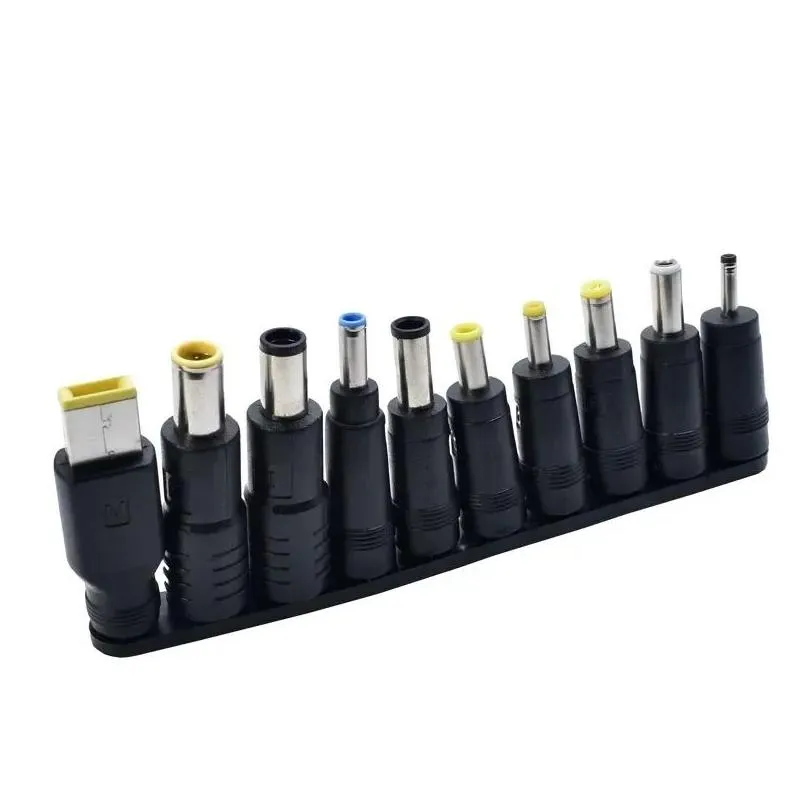 NEW 1Set(10Pcs) Universal for Notebook Laptop DC Power  Supply Adapter Tips Connector Jack to Plug Charging