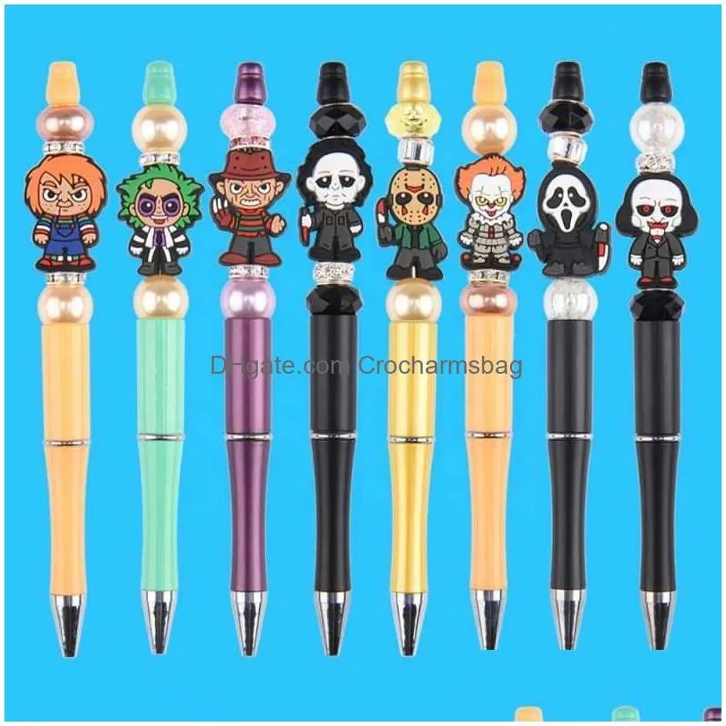 Shoe Parts & Accessories Wholesale Jewelry Sile Beads Pen Novelty Decorative Add A Top Beadable Creative Diy Beaded Pens Drop Delivery Dhiyp