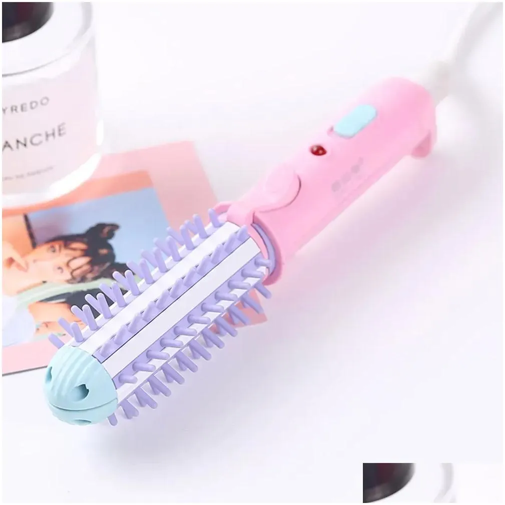 Irons Mini Curling Iron 220V Electric Small Hair Straightening Curling Iron Set Cute Flat Irons Travel Hair Straightener Tools