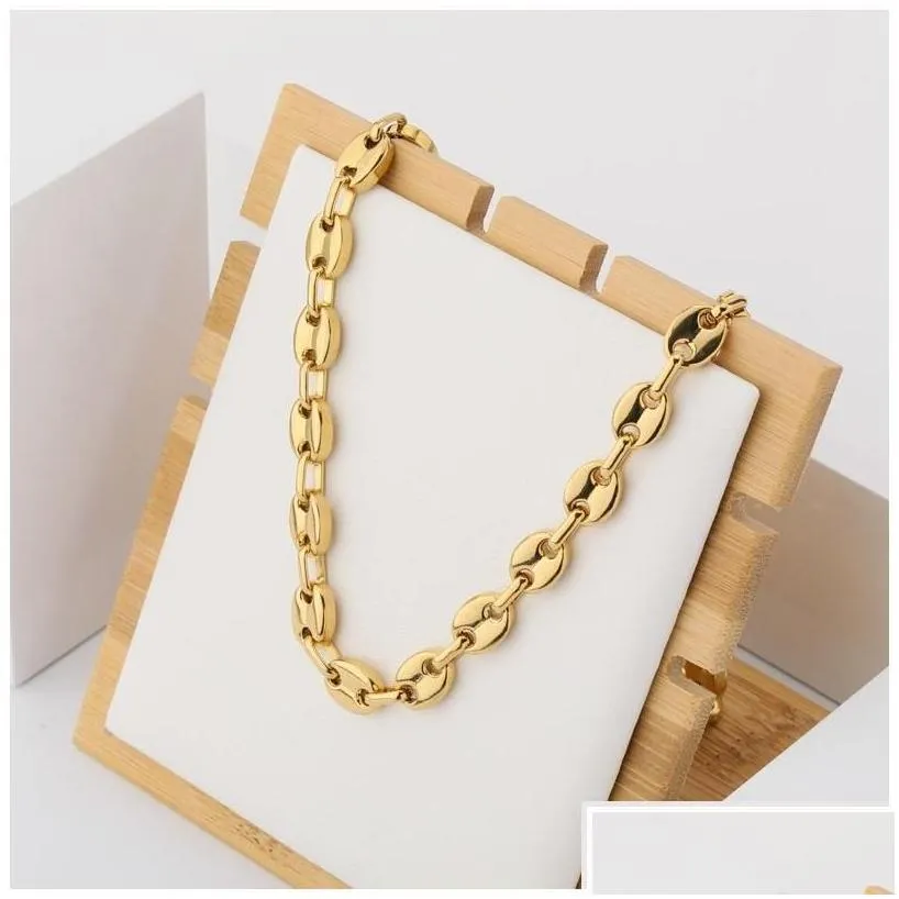 Chains Europe And America Sale Mens Hip Hop Jewelry Gold Plated Stainless Steel Chain Necklace For Men Rapper Gift Drop Delivery Nec