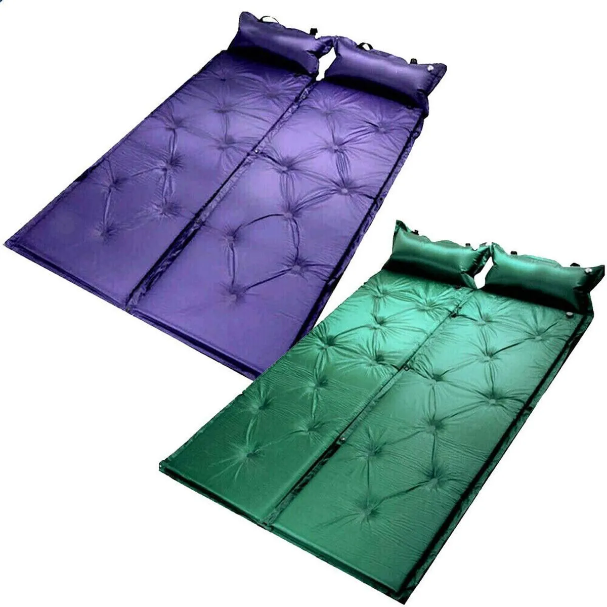 Mat Automatic Inflatable Sleeping Cushion Outdoor Camping Mat Pad Portable Air Mattress Pillow Bed Set