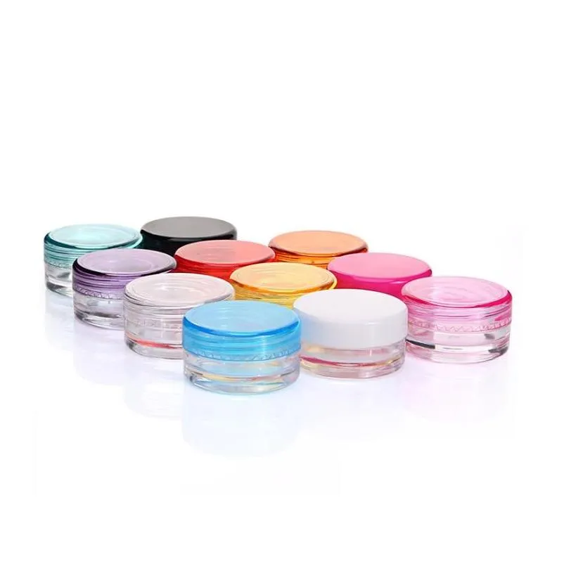Storage Bottles & Jars 3G Cream Container Mini Cosmetic Empty Jar Pot Eyeshadow Makeup Face Portable Refillable Drop Delivery Home Gar Dhg7F