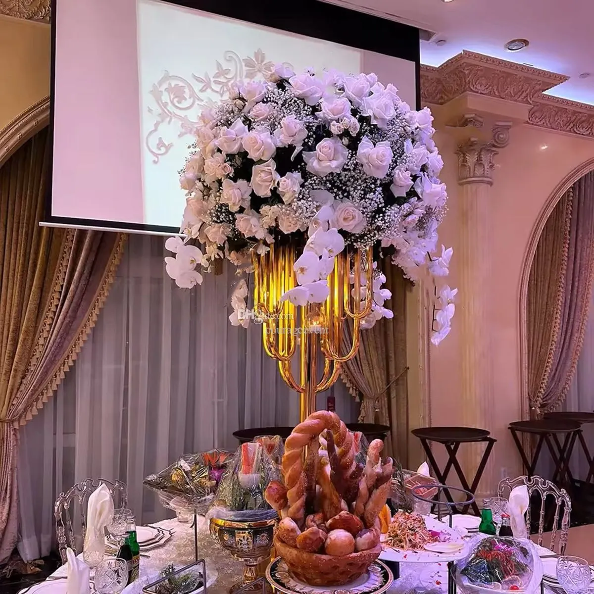 Luxury Wedding Supplies Event Table Decoration Gold Wedding Centerpieces Tree For Wedding Table flower vase floor for wedding arrangement decoration