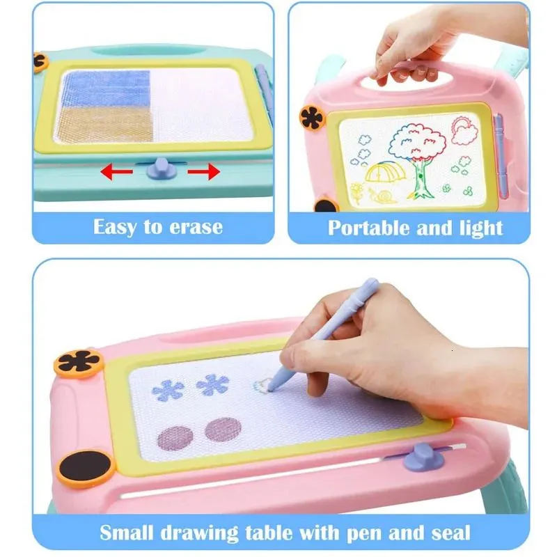 Children Color Magnetic Drawing Board Graffiti Painting Toy WordPad Doodle Blackboard Kids Preschool Tool Toys 240117
