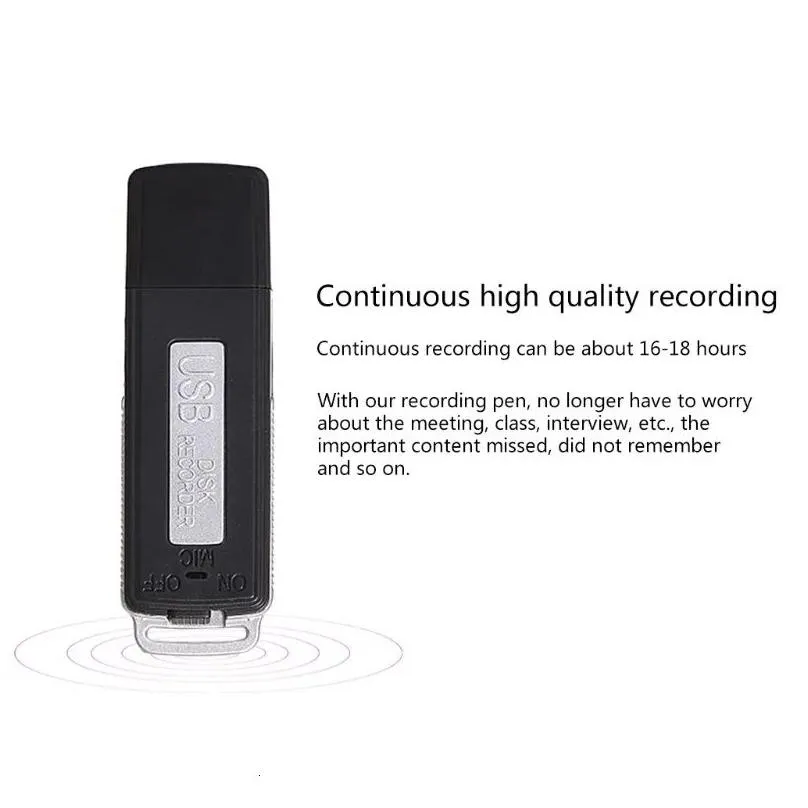 Digital Voice Recorder 4G 8G 16G 64G Voice Activated Recorders Security Mini USB Flash Drive Recording Dictaphone