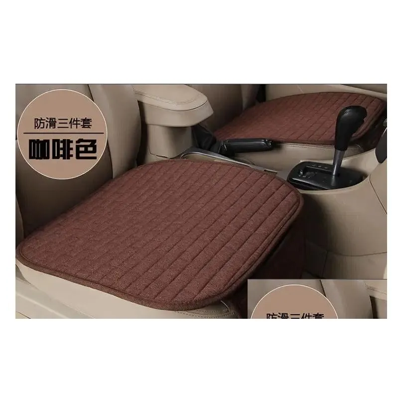 Car Seat Covers Cushions 1 Set Single Cover For All Sedan Styling Auto Accessories Linen Fabric
