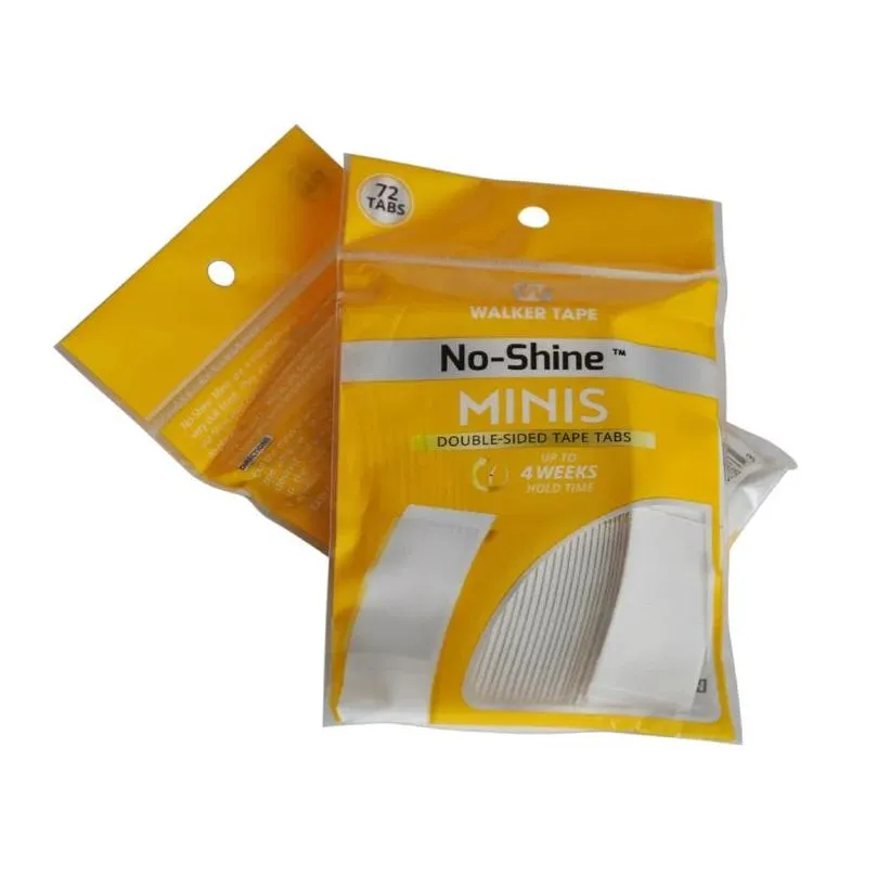 Adhesives NoShine Mini Tabs Durable Double Sided Hair Wig Tape Long Lasting Water & Heat Resistant 72 Tabs per Pack